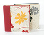Fabric printed flower album - Red/Yellow 5x7